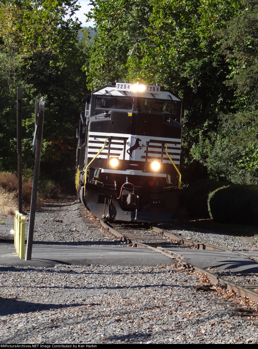 NS 7254 leans into the curve